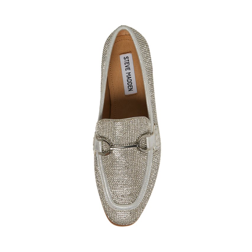 Loafers Steve Madden Carrine-r Mujer Plateadas | ES CAS031